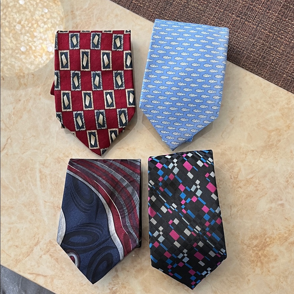 Assorted Patterned Men's Ties Set - image 1